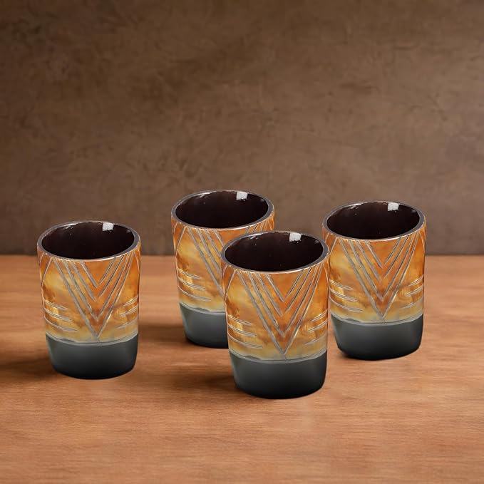 Handicrafts Home Viking Horn Shot Glasses Set of 8, Handmade Natural Ox Horn - Image 5