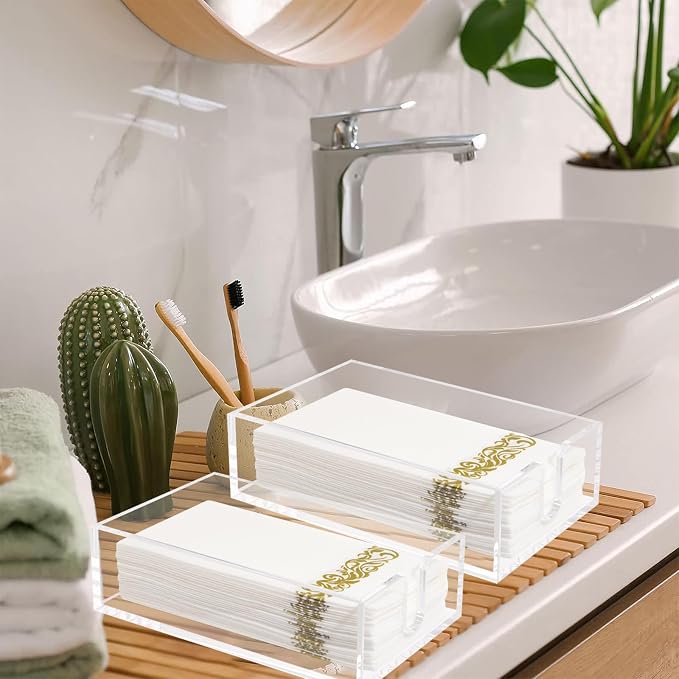 Rubtlamp 2 Pack 0.12 Thickness Clear Napkin Holder, Flat Napkin Holder - Image 6