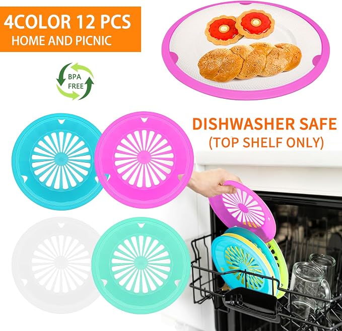 Paper Plate Holders 12 Pcs, 10.5 In Plastic Paper Plate Holders Reusable 4 - Image 3