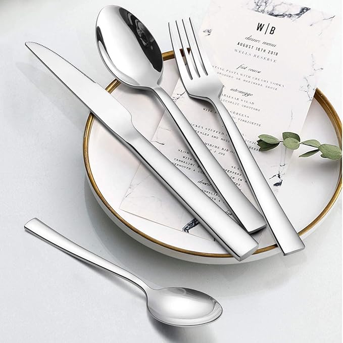 Silverware Set for 12, CXJY 60-Piece Stainless Steel Flatware Cutlery Set - Image 4