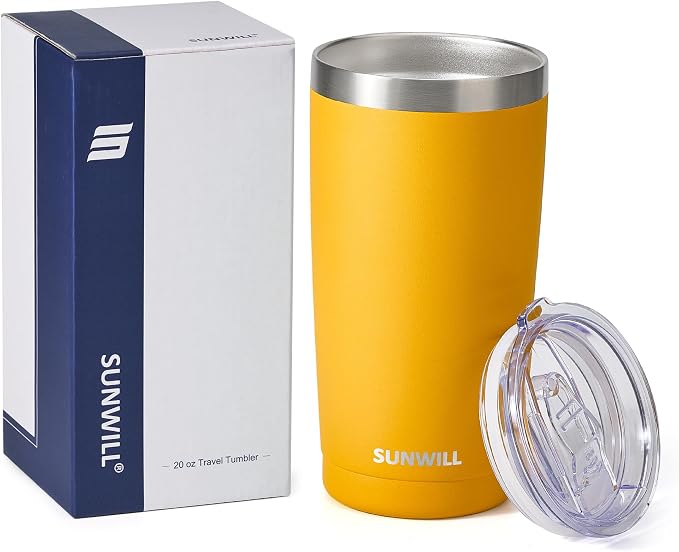 SUNWILL Travel Coffee Tumbler 20 oz, Insulated Mug - Image 5