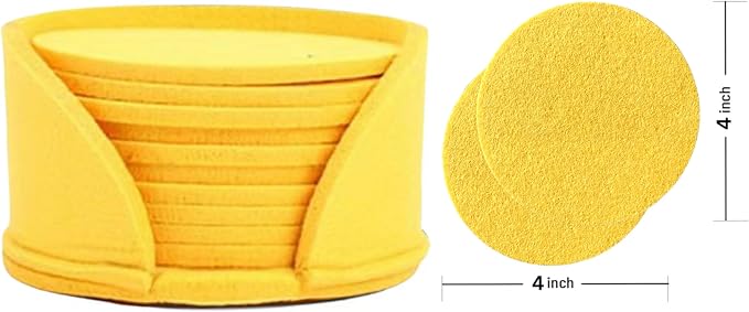 10 Pcs Felt Coasters with Holder, Coasters - Image 2