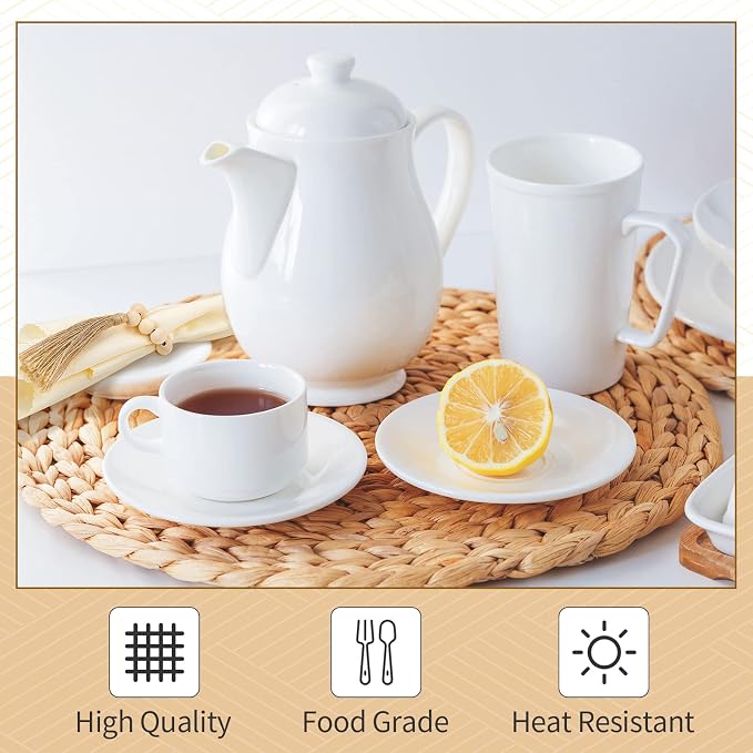 Gejoy 18 Pcs Boho Woven Placemats Wood Bead Napkin Rings - Image 6