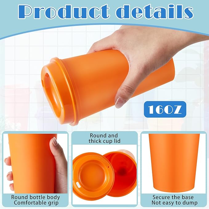 FillTouch 24 Pcs 16 oz Reusable Coffee Cups - Image 3
