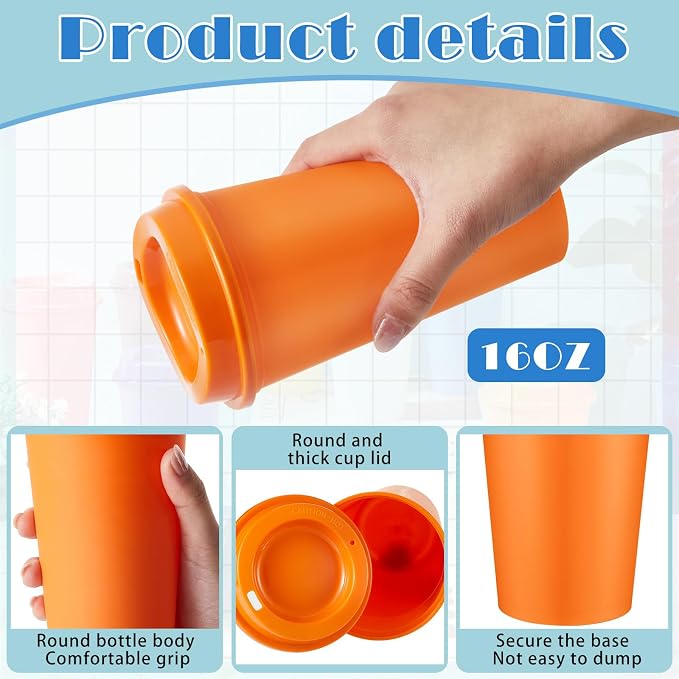 FillTouch 36 Pcs 16 oz Reusable Coffee Cups - Image 3