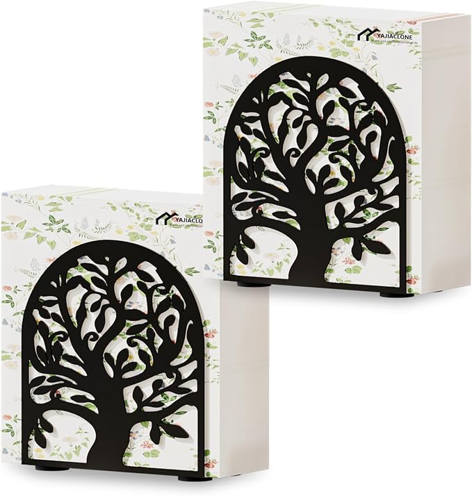 2 Pack Metal Tree of Life Napkin Holders by YAJIACLONE