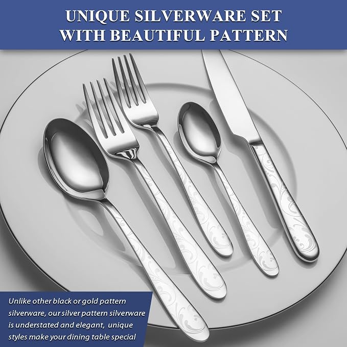 40 Piece Silverware Set Service - Image 4