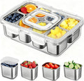 Snackle Box Container, Stainless Steel Divided Serving Tray by kidinit