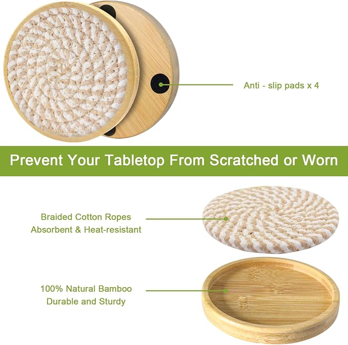 Eykao 5 Pack Absorbent Coasters - Image 5
