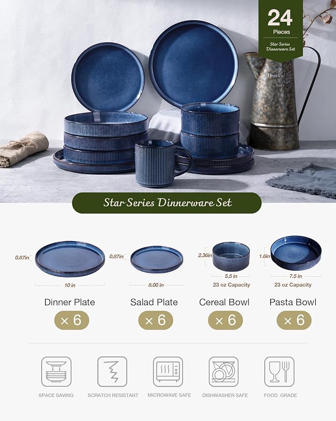 Famiware Star Stoneware Dinnerware Sets - Image 3