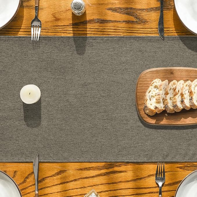 Artoid Mode Coffee Brown Table Runner, Seasonal Fall Washable Kitchen Dining - Image 3
