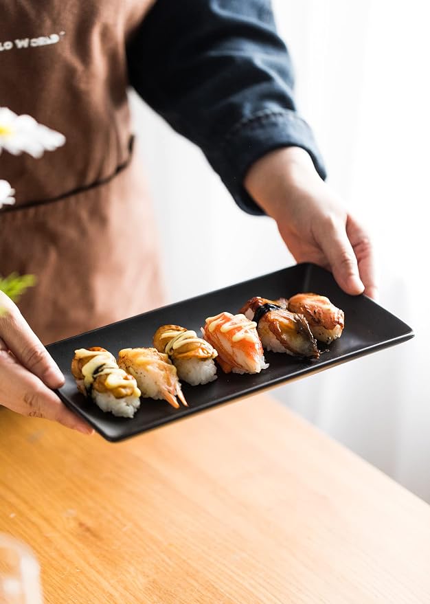 LAUCHUH Serving Platters, 10 inch Porcelain Serving Plates Sushi Plates | - Image 4