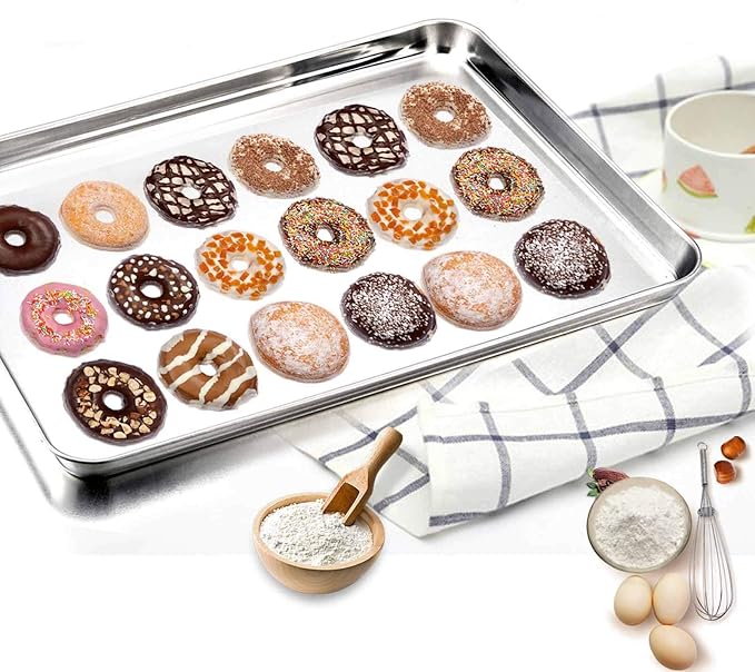 TeamFar Baking Sheets Set of 3, Non-Toxic & Healthy, Mirror Finish & Dishwasher - Image 2