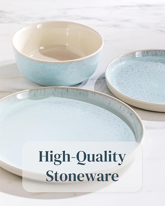 12 Piece Stoneware Dinnerware Set - Image 10
