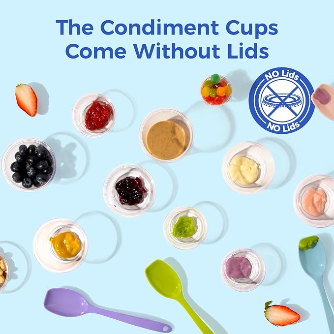 Fit Meal Prep 100 Pack 3.25 oz BPA Free Condiment Cups No Lids, Disposable - Image 2