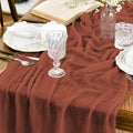 Artoid Mode Boho Cheesecloth Gauze Terracotta Wedding Table Runner, 120 Inch by ArtoidMode