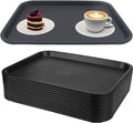 12 Pack Cafeteria Trays, 13 x 10 Inch Plastic Fast Food Serving Trays, by Zentriqllaforyourhome