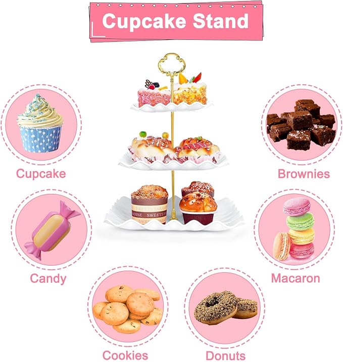 5 Pcs Dessert Display Stands, Treat Table Displays Set - Image 5