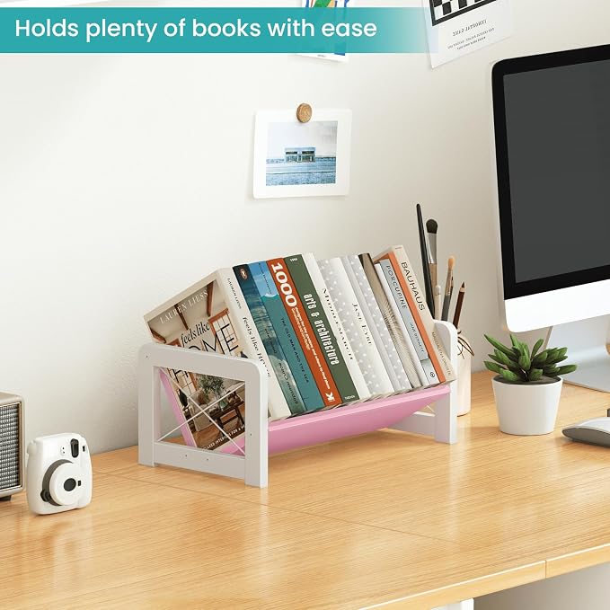 ELITEROO Tabletop Bookshelf, Simple Wood Book Organizer - Image 7