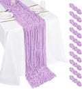 10 Pack Lavender Cheesecloth Table Runner 17x108 Inch Boho Gauze Cheese Cloth by Unknown