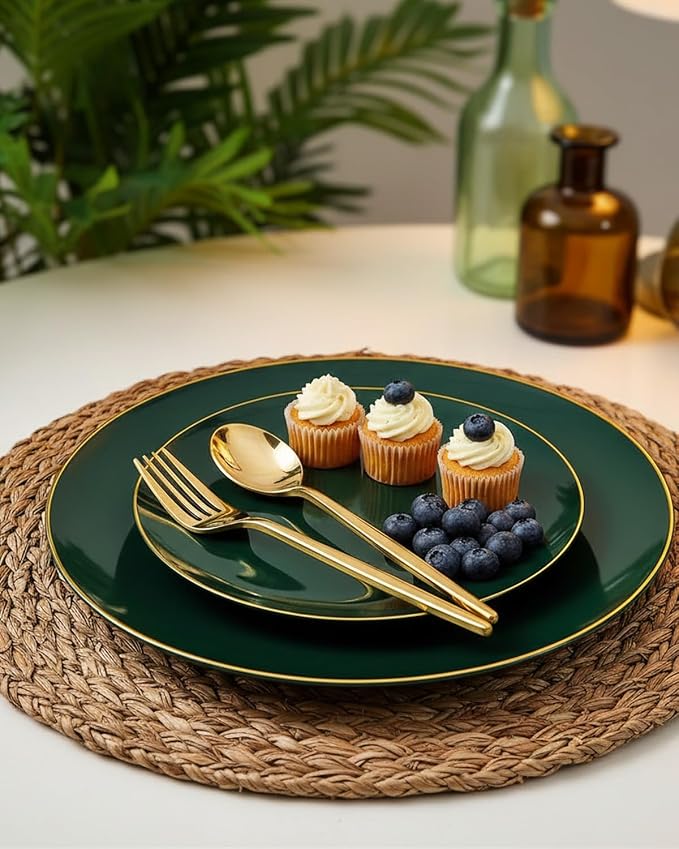 bUCLA 150PCS Green Plastic Plates - Image 9