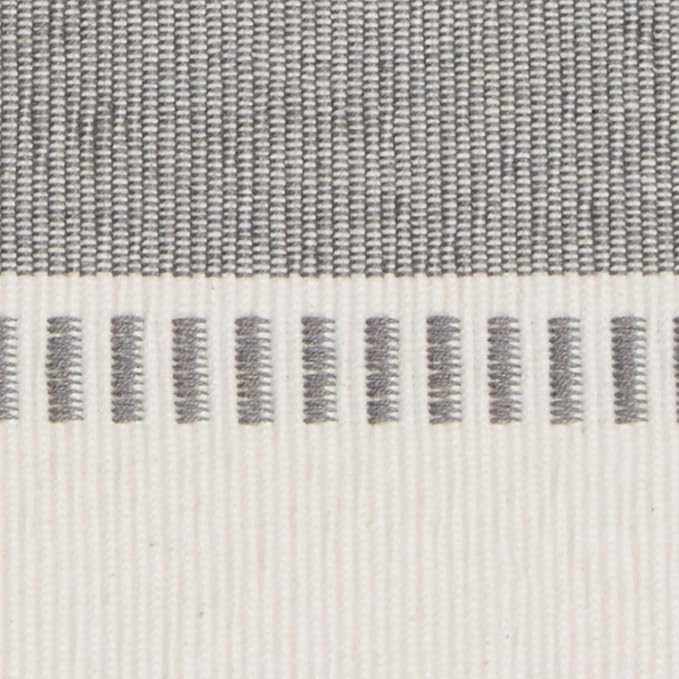 DII Dobby Stripe Table Runner, 13x108 Cool Gray & Cream Background | Woven - Image 3