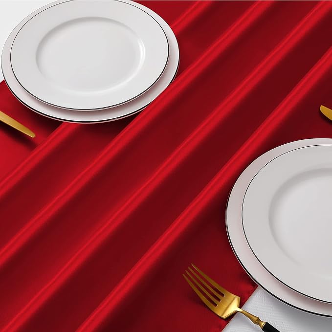 Manyshofu Red Satin Table Runner 12x108 - Image 3