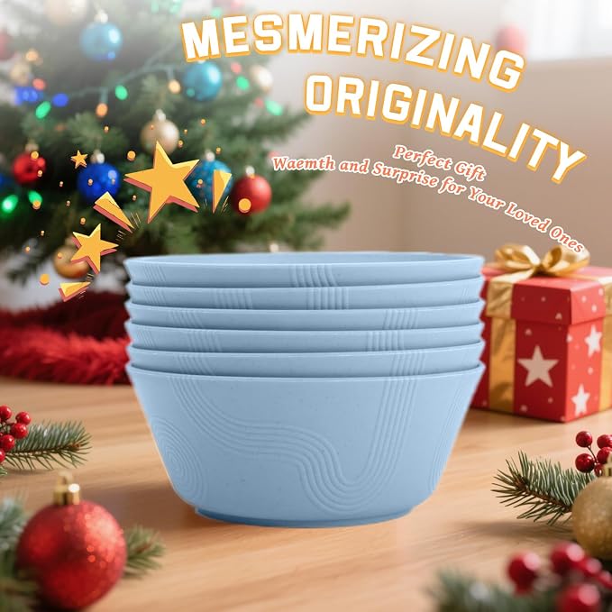 Wheat Straw Bowls 36 Oz Set of 6 - Image 8