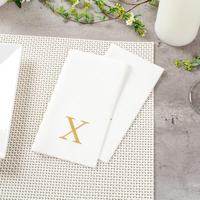 Luxenap 15.8 X 7.9 Inch Linen-Feel Guest Towels, 2000 Lettered Hand Towels - Image 6