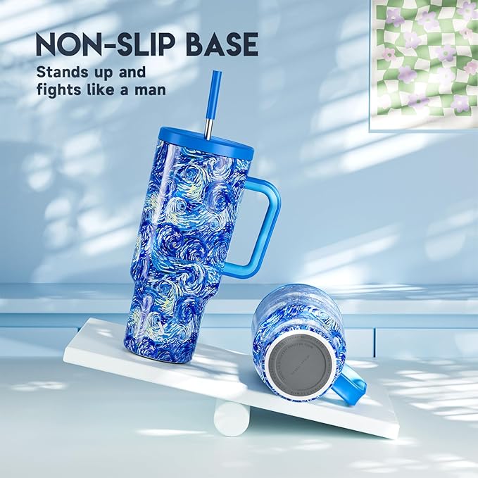 Meoky Tumbler with Handle and Straw - Image 4