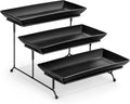 MALACASA 3 Tier Serving Tray, Porcelain Tiered Serving Trays Platters, 12 Inch by MALACASA