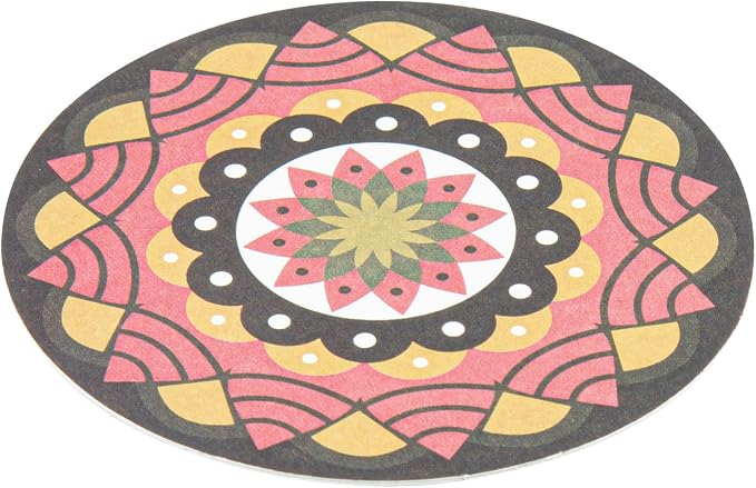 Restaurantware Round Paper Floral Coaster, 48 Pack - Image 12