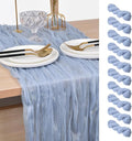 Blue Cheesecloth Table Runner Cheese Cloth Wedding Birthday Party Decor | 10Ft by Joanlody