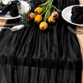 Gauze Cheesecloth Black Table Runner 10ft Gothic Centerpiece Decor | by MLMC