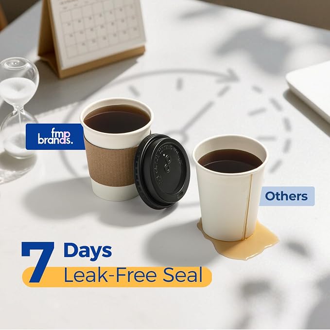 Fit Meal Prep 50 Pack 8 oz Disposable Coffee Cups - Image 4
