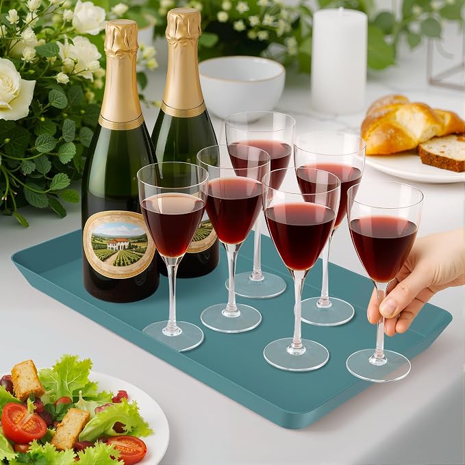 WOWBOX 4 pcs Serving Tray for Entertaining, Serving Platters for Snacks - Image 4