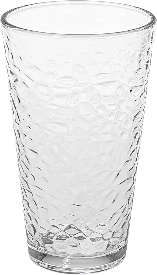 Le'raze Set of 10 Hammered Glass Cups, Dishwasher Safe, Freezer Safe, Non Slip - Image 8