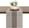 Table Runner 53 Inches Long, Vinyl Woven Farmhouse Table Runners | Washable by Chitomars