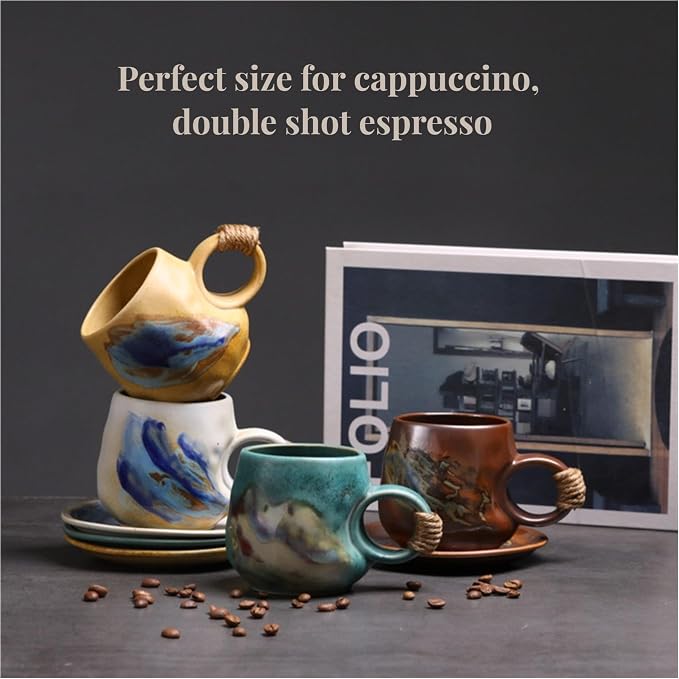 Little handmade ceramic pottery tea cup - Image 5