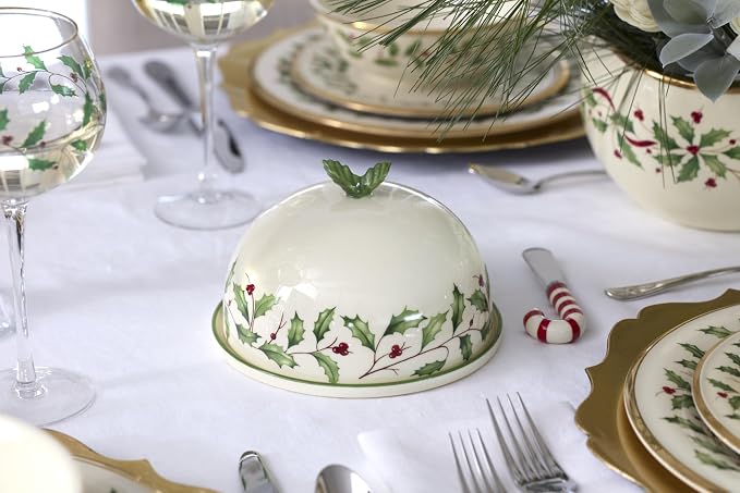 Lenox Holiday Small Porcelain Christmas Covered Serving Dish | - Image 7