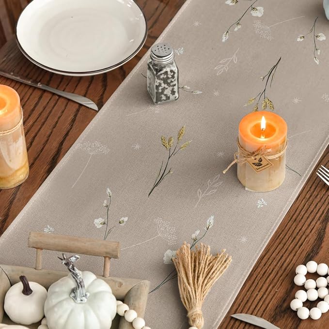 Artoid Mode 210 GSM Fall Table Runner 13x90 Inch Home Party Decor | Pumpkins - Image 7