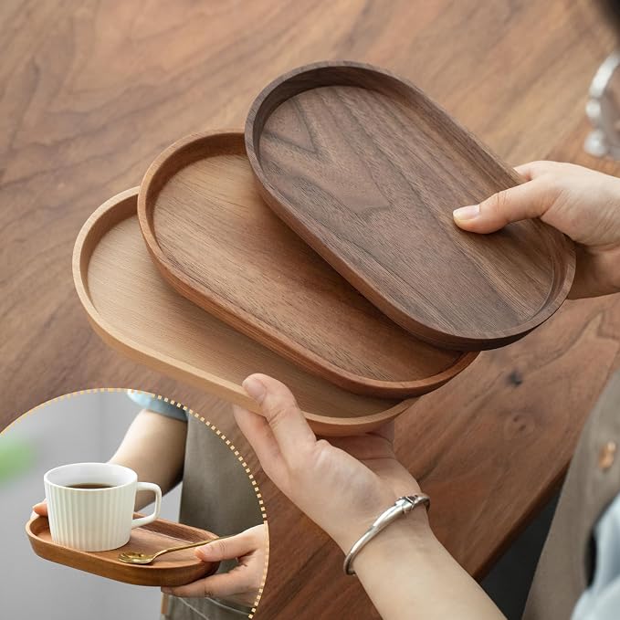 Vandroop Mini Serving Trays for Parties, Small Decorative Tray for Tea＆Coffee - Image 7