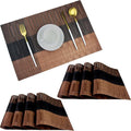 PIGCHCY Placemats Set of 8 Washable Durable Placemat Vinyl Heat Resistant by PIGCHCY