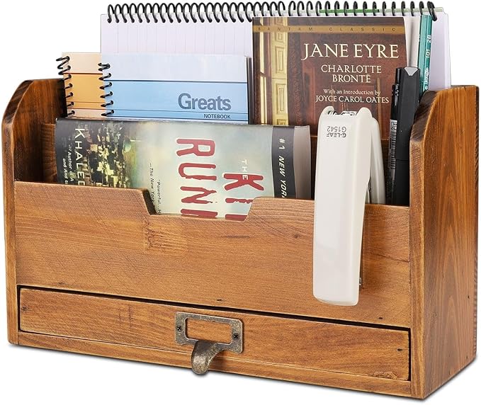 Flexzion 3 Tier Wooden Desk Organizer by Flexzion