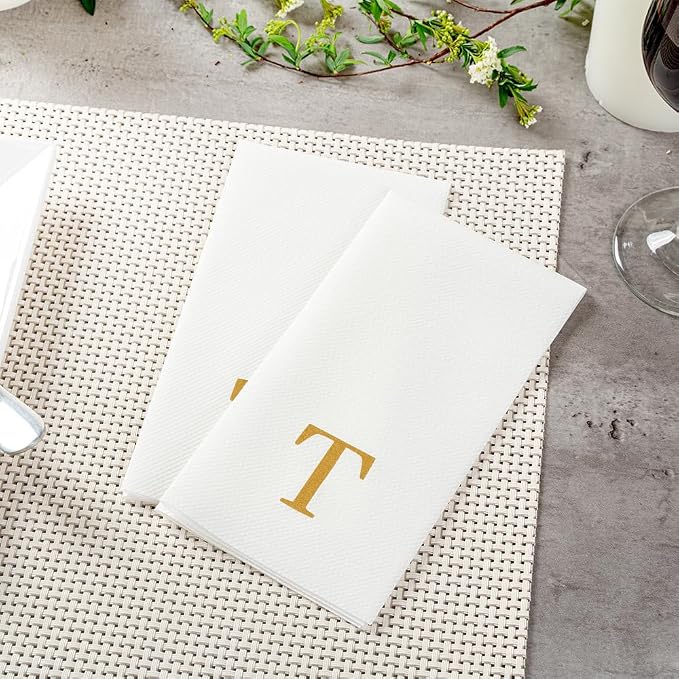 Luxenap 15.8 X 7.9 Inch Linen-Feel Guest Towels, 50 Lettered Hand Towels - Image 6