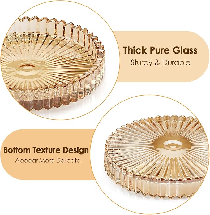 Modern Clear Coasters Set of 5- Glass Cute Coasters - Image 4