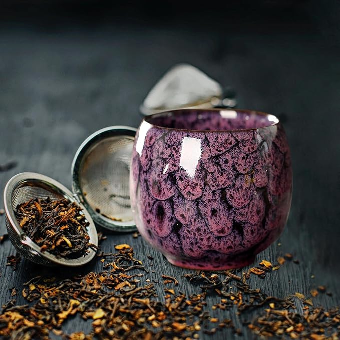 4X Ceramic Mug Teacup Kitchen Utensils Coffee Mug Infuser Handmade Ceramic - Image 6