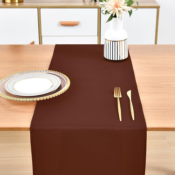 Farmhouse Chocolate Table Runner Dining Table Runners 72 Inches Long Coffee - Image 7