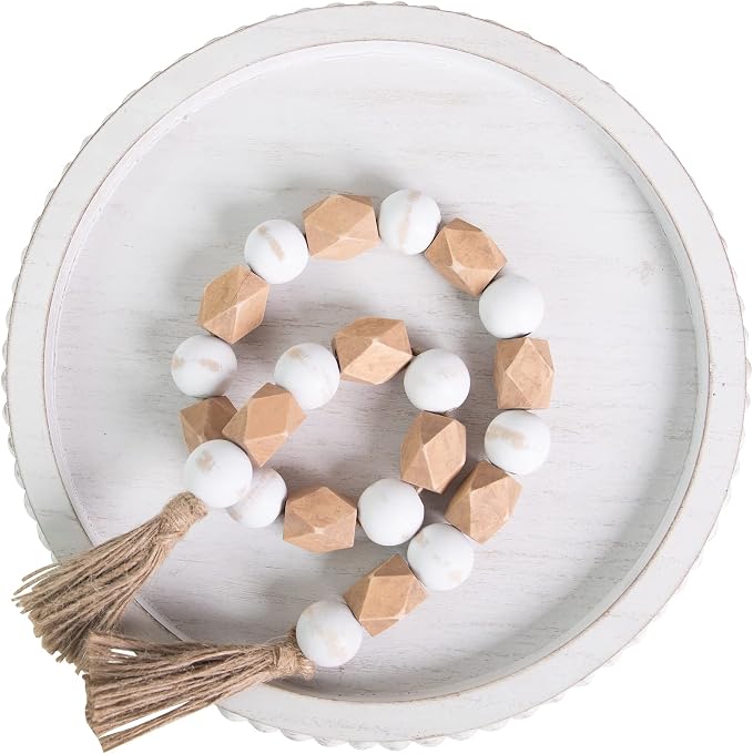 HPC Decor 12in Round Wood Tray - Image 5