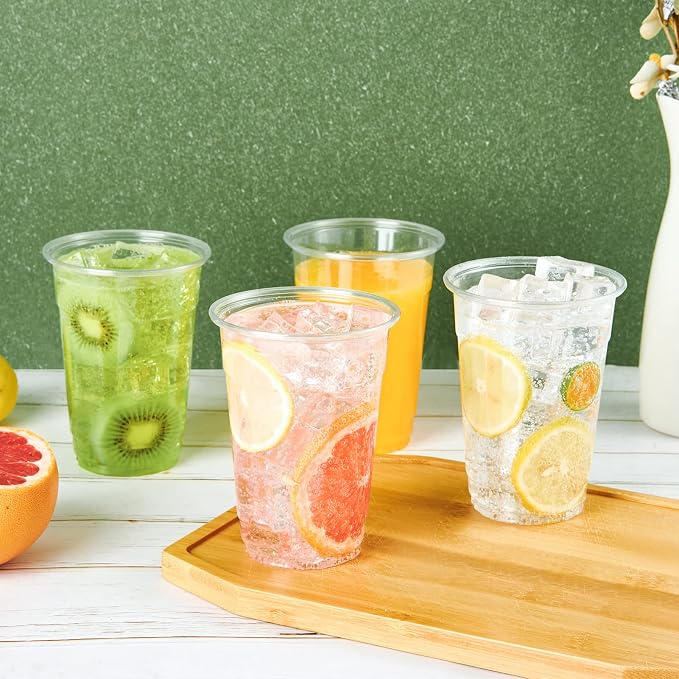 Turbo Bee 200Pack 16oz Disposable Plastic Cups, PET Crystal Plastic Water Party - Image 6
